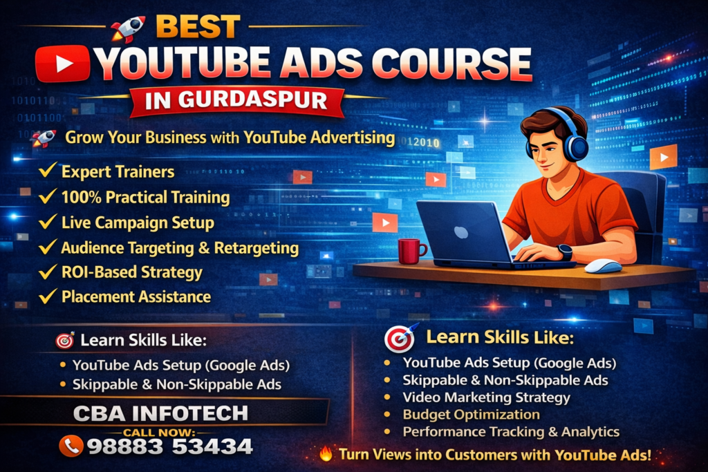 Best Youtube Ads Course In Gurdaspur